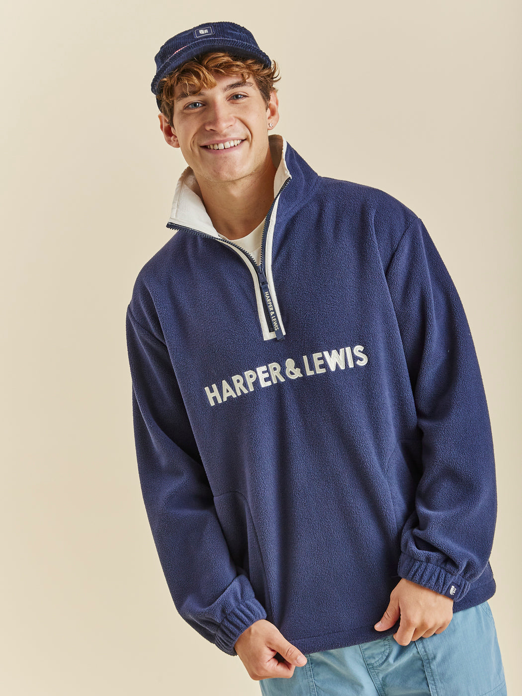 Ocean 1/4 Zip Fleece Navy – Harper Lewis1