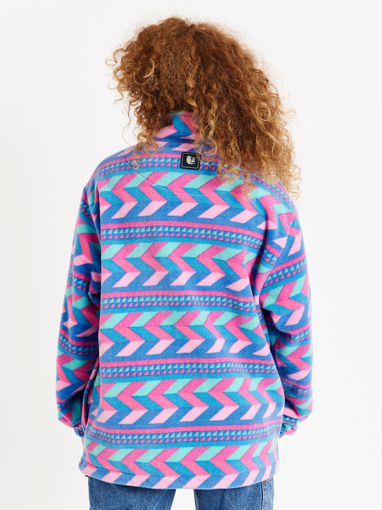 Alba Retro Pattern 1/4 Zip Fleece