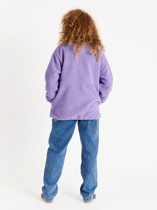 Hawthorn Popper Neck Sherpa Fleece Deep Lavender