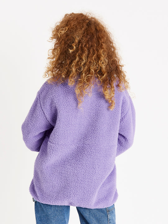 Hawthorn Sherpa Fleece mit Druckknopfverschluss, Dunkellavendel 