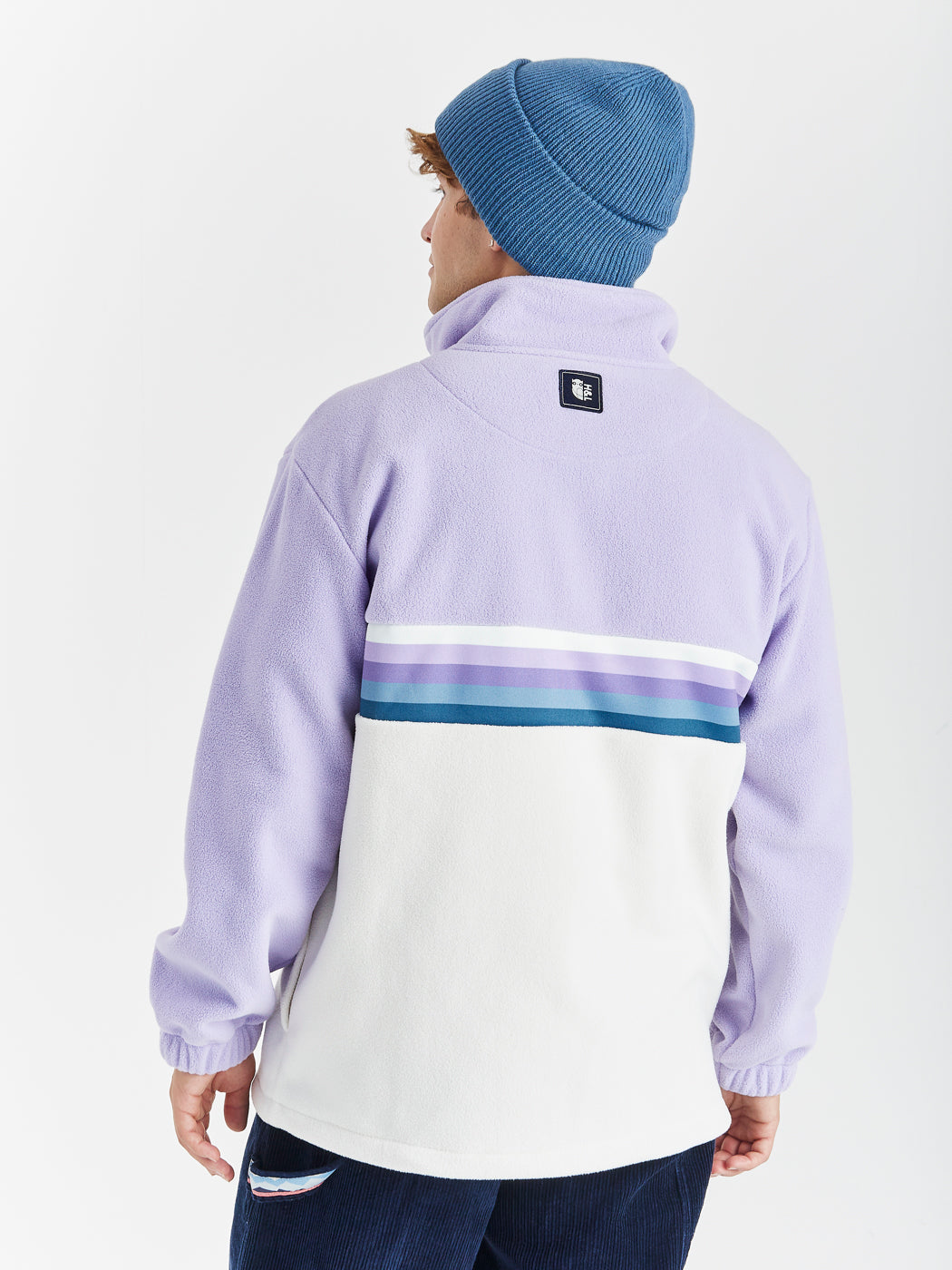 One Eighty 1/4 Zip Fleece Lavender & Cream