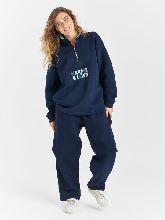 Aya Barrel Joggingbroek Marineblauw