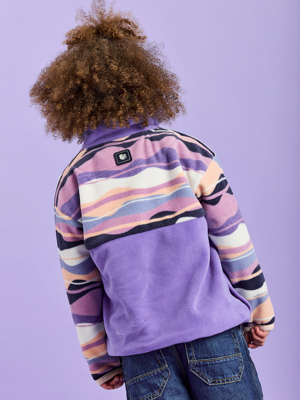 Kids Bodie Retro Pattern 1/4 Zip Fleece