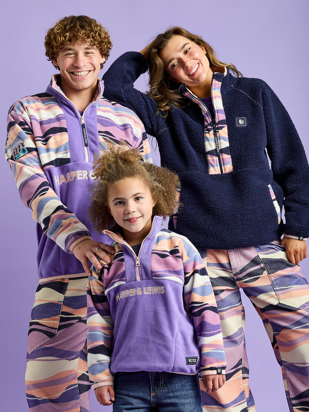 Kids Bodie Retro Pattern 1/4 Zip Fleece