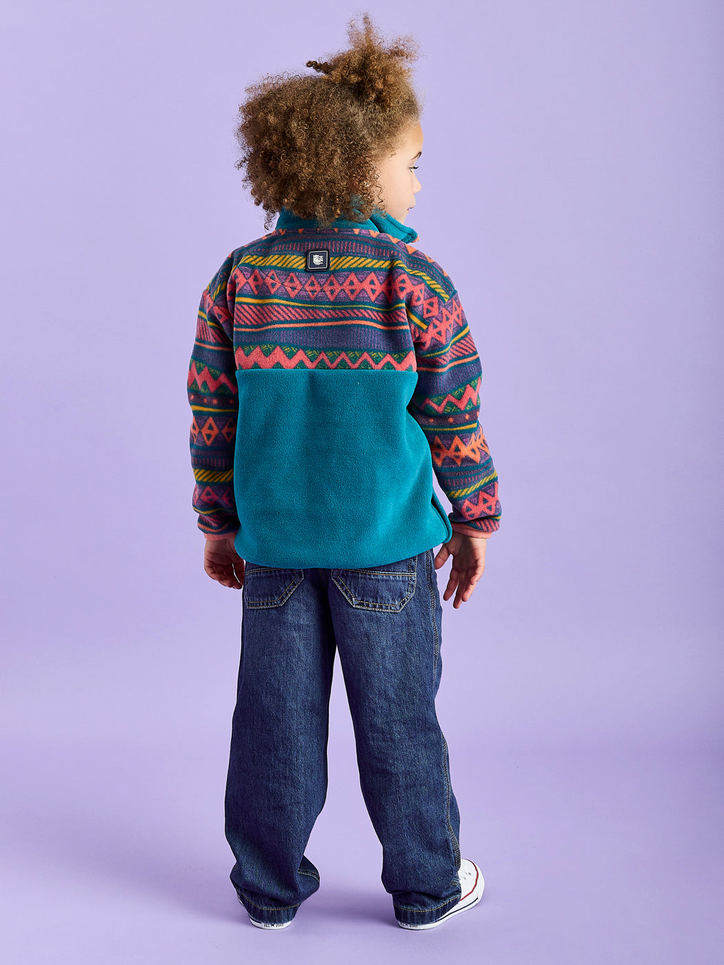 Kids Bodie Retro Pattern 1/4 Zip Fleece