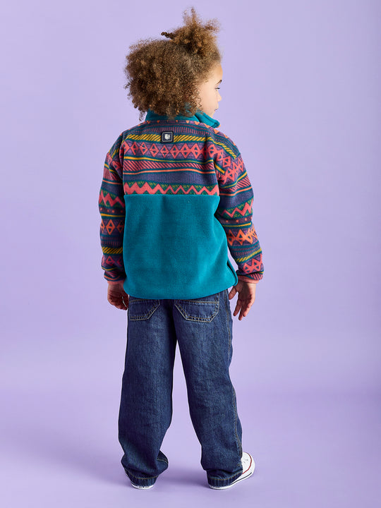 Kids Bodie Retro Pattern 1/4 Zip Fleece