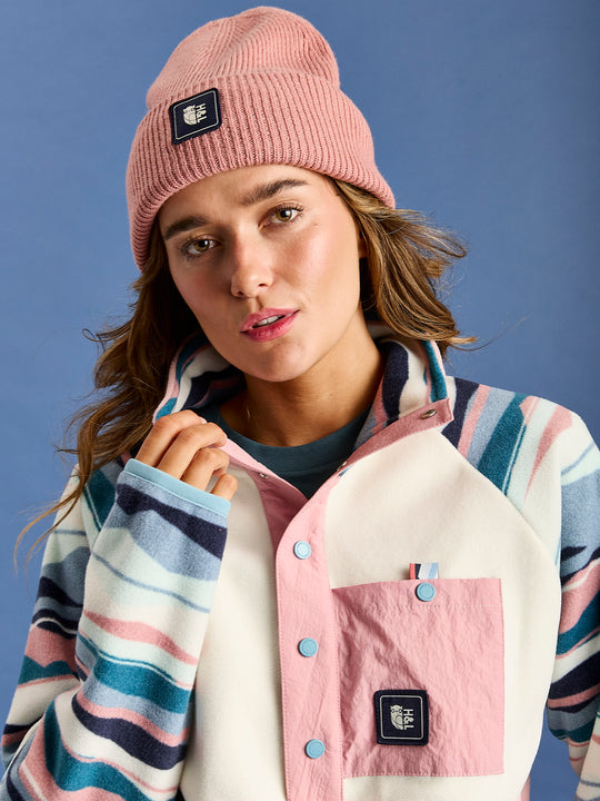 Sutton Retro Pattern Popper Neck Fleece