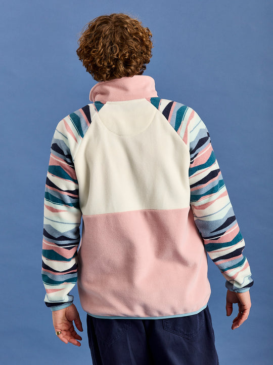 Sutton Retro Pattern Popper Neck Fleece