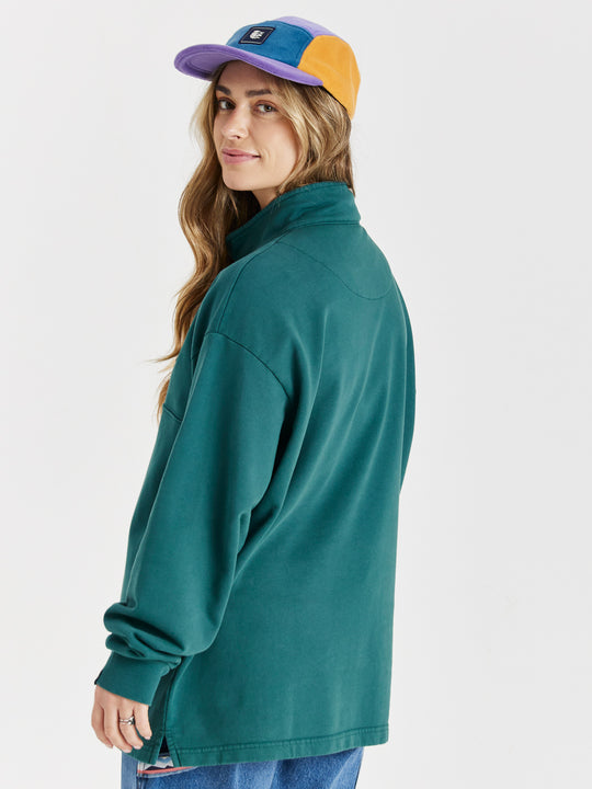 Lumi 1/4 Zip Sweater Dark Green