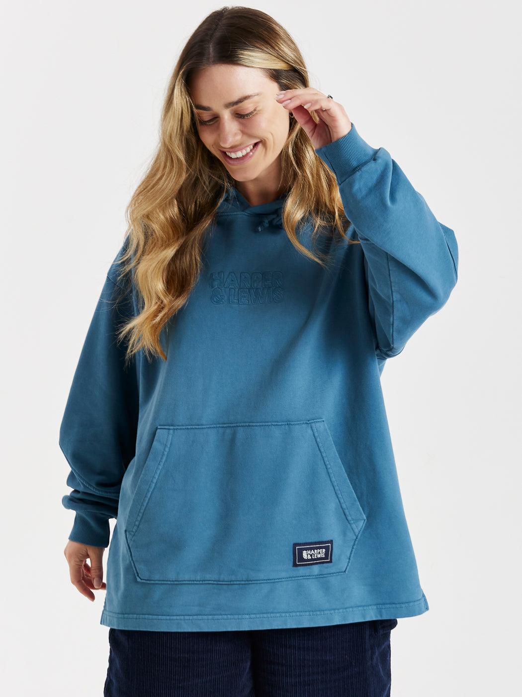 Camille Oversized Hoodie Petrol – Harper Lewis