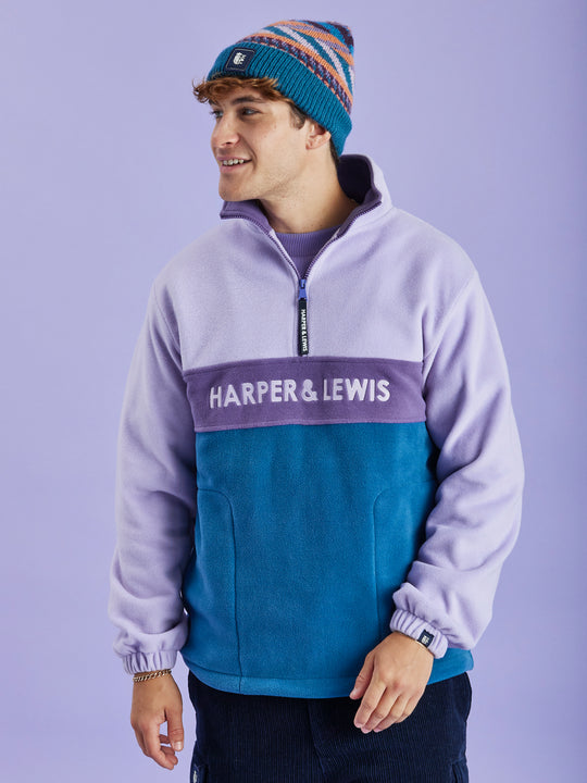 Mellow 1/4 Zip Fleece Lavendel & Dunkellila