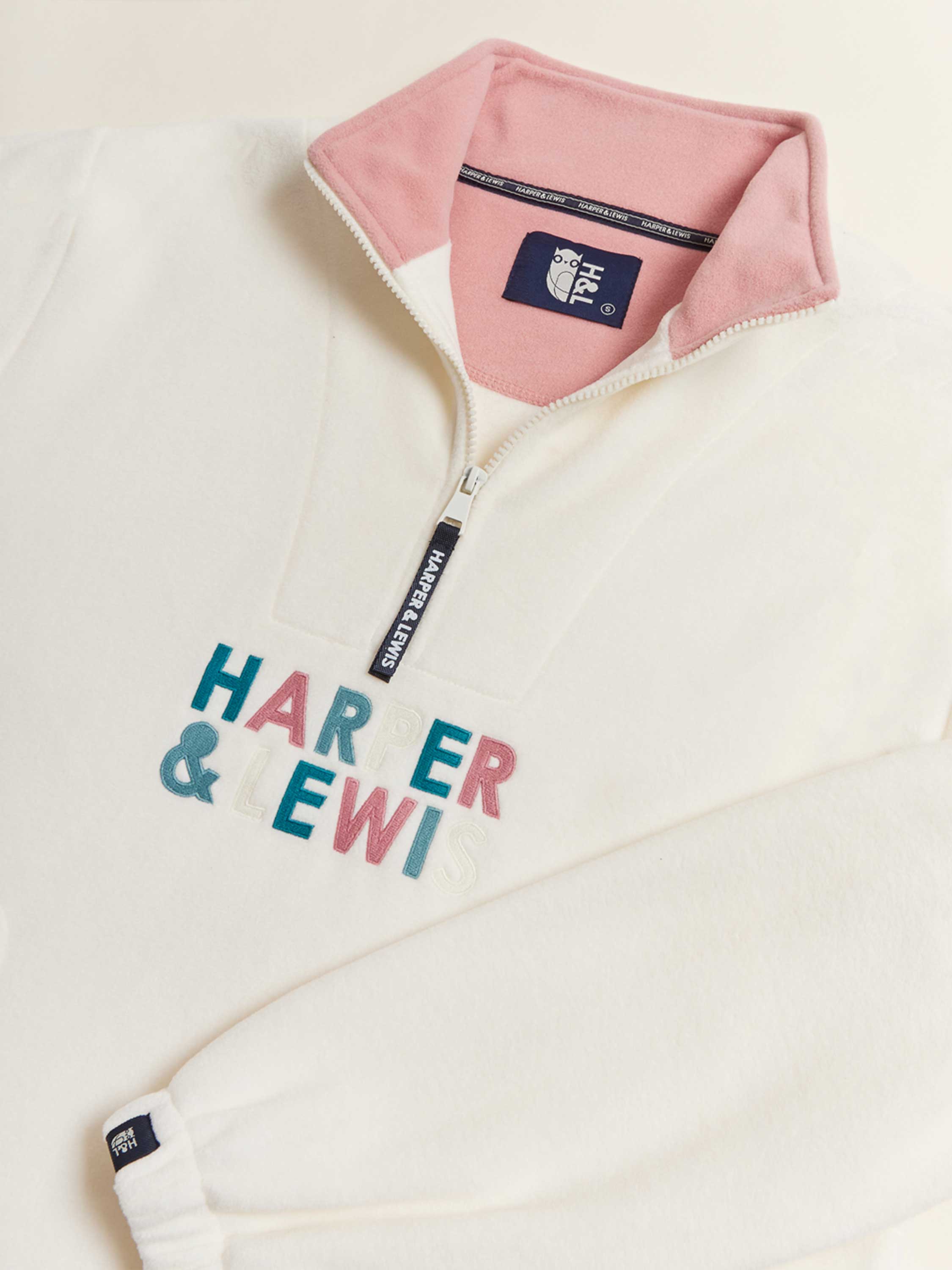 Blanche 1/4 Zip Fleece Cream – Harper & Lewis