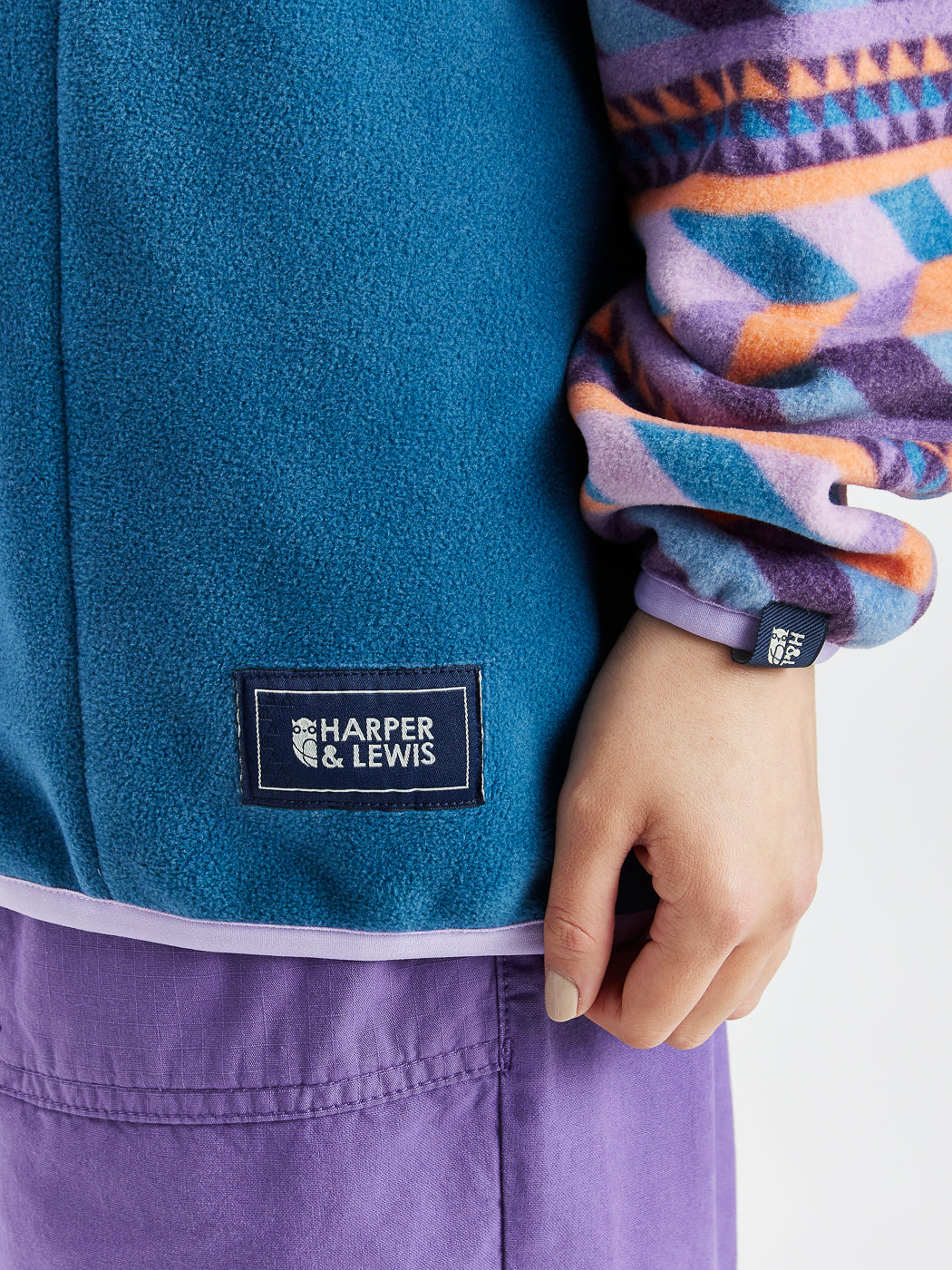 Sloan Retro Patroon 1/4 Rits Fleece