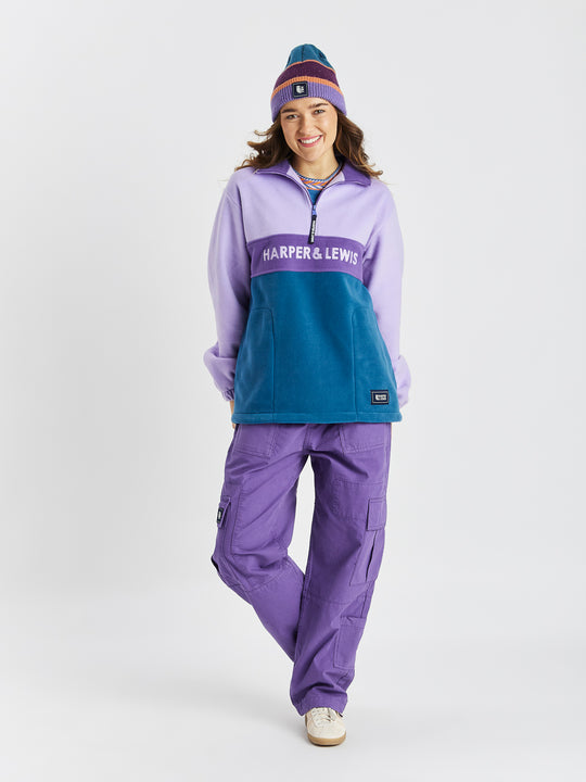 Mellow 1/4 Zip Fleece Lavendel & Dunkellila