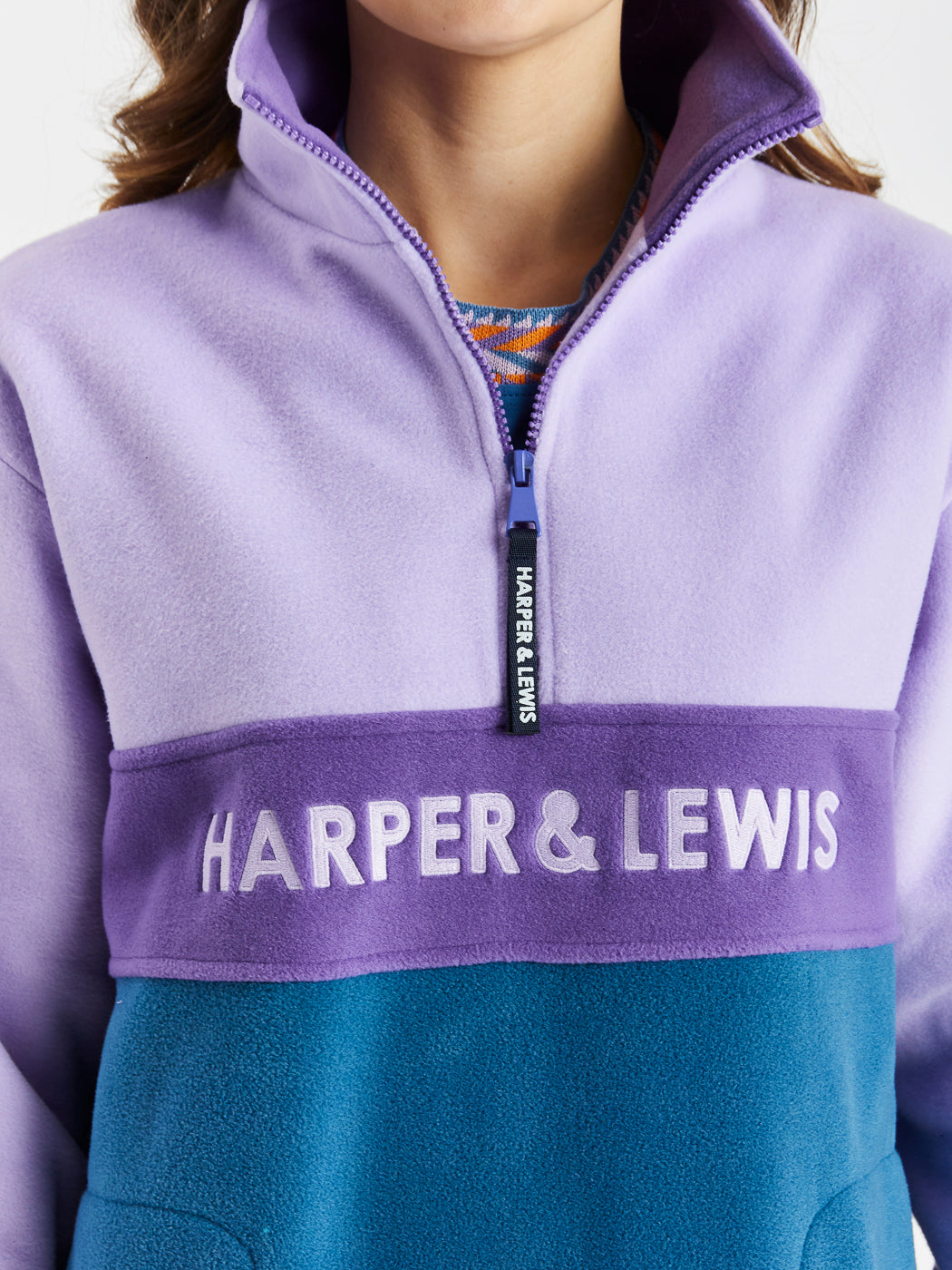 Mellow 1/4 Zip Fleece Lavender & Deep Purple