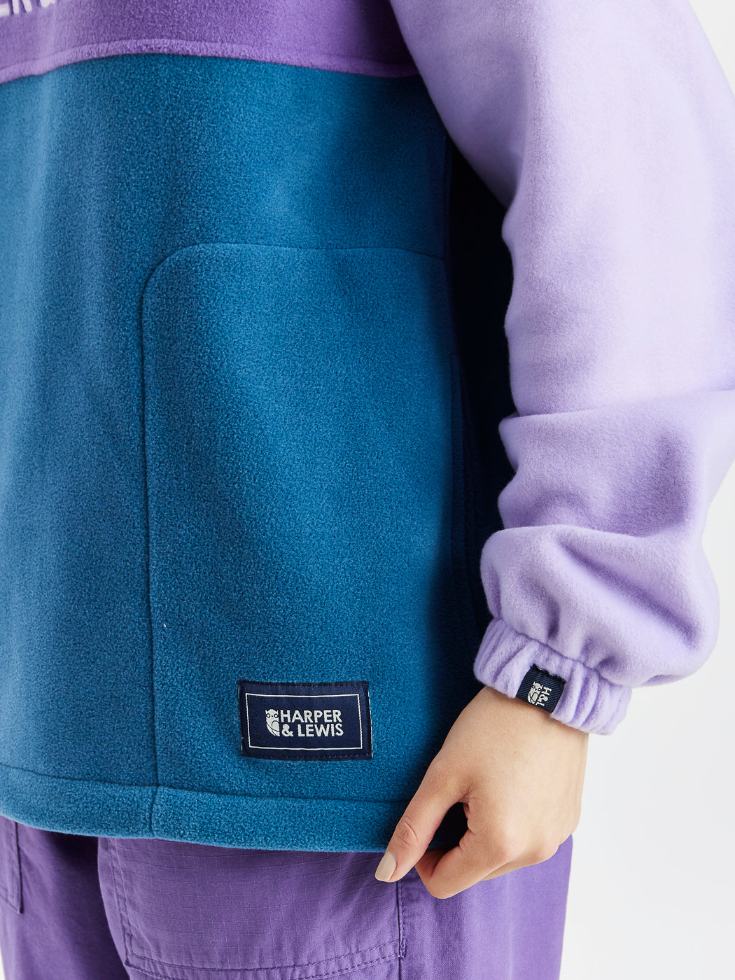 Mellow 1/4 Zip Fleece Lavender & Deep Purple