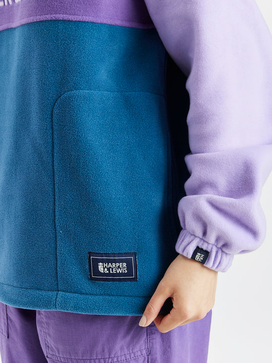 Mellow 1/4 Zip Fleece Lavendel & Dunkellila