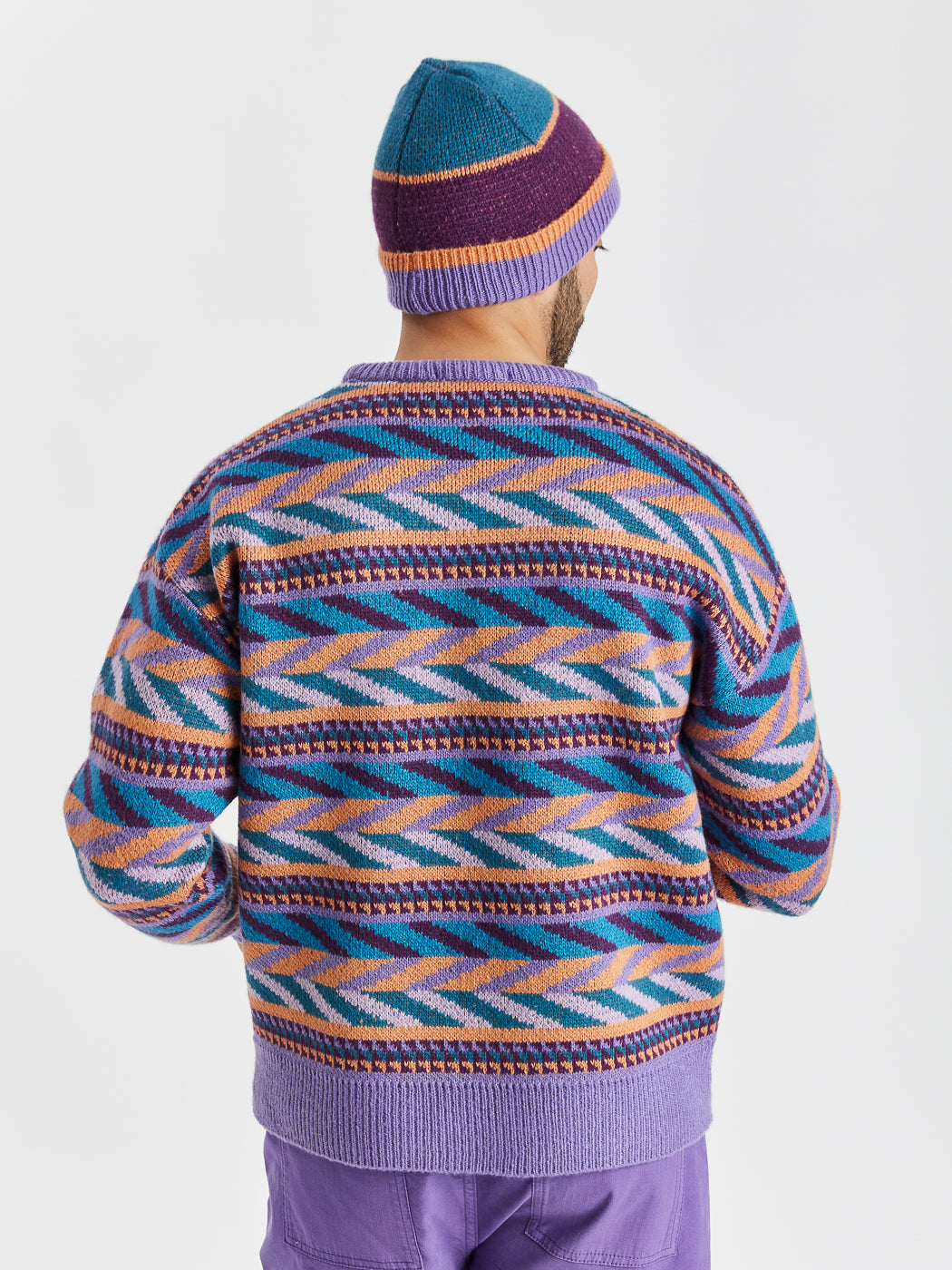 Strickpullover mit Kirby-Retromuster