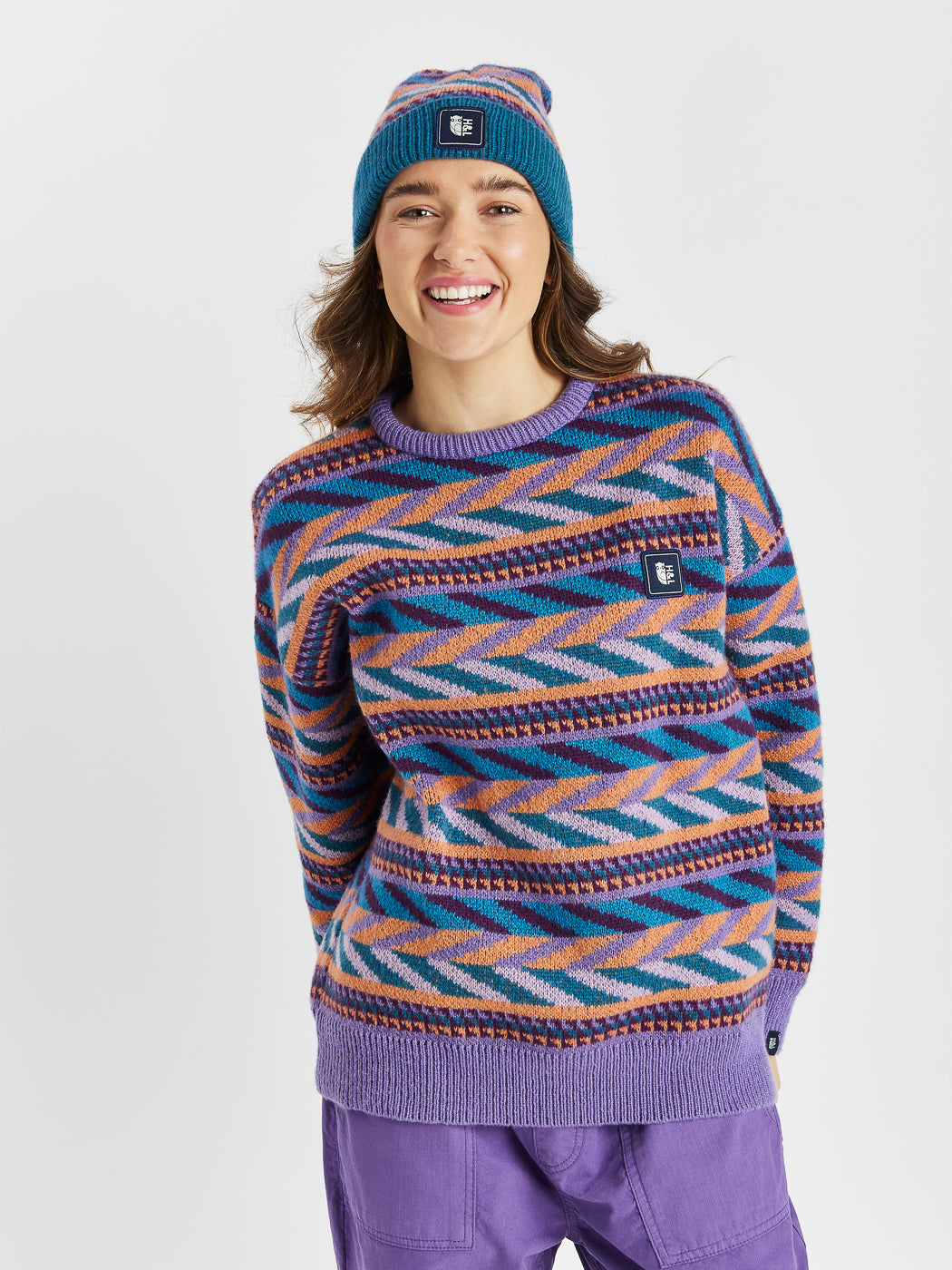 Strickpullover mit Kirby-Retromuster