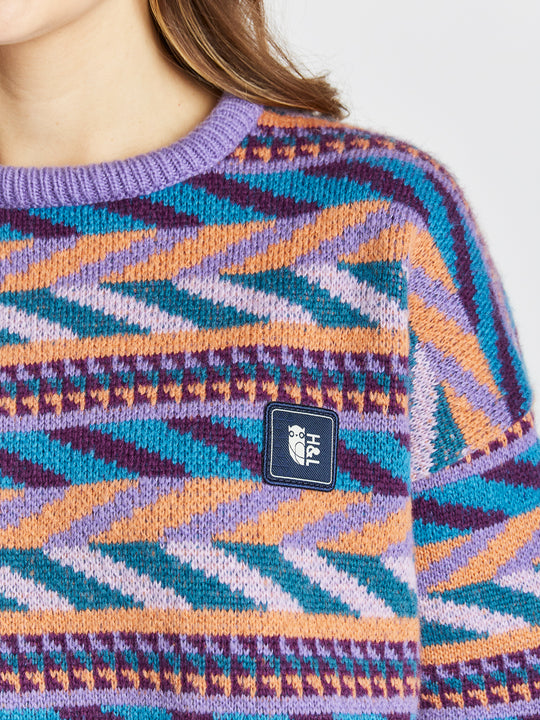 Strickpullover mit Kirby-Retromuster