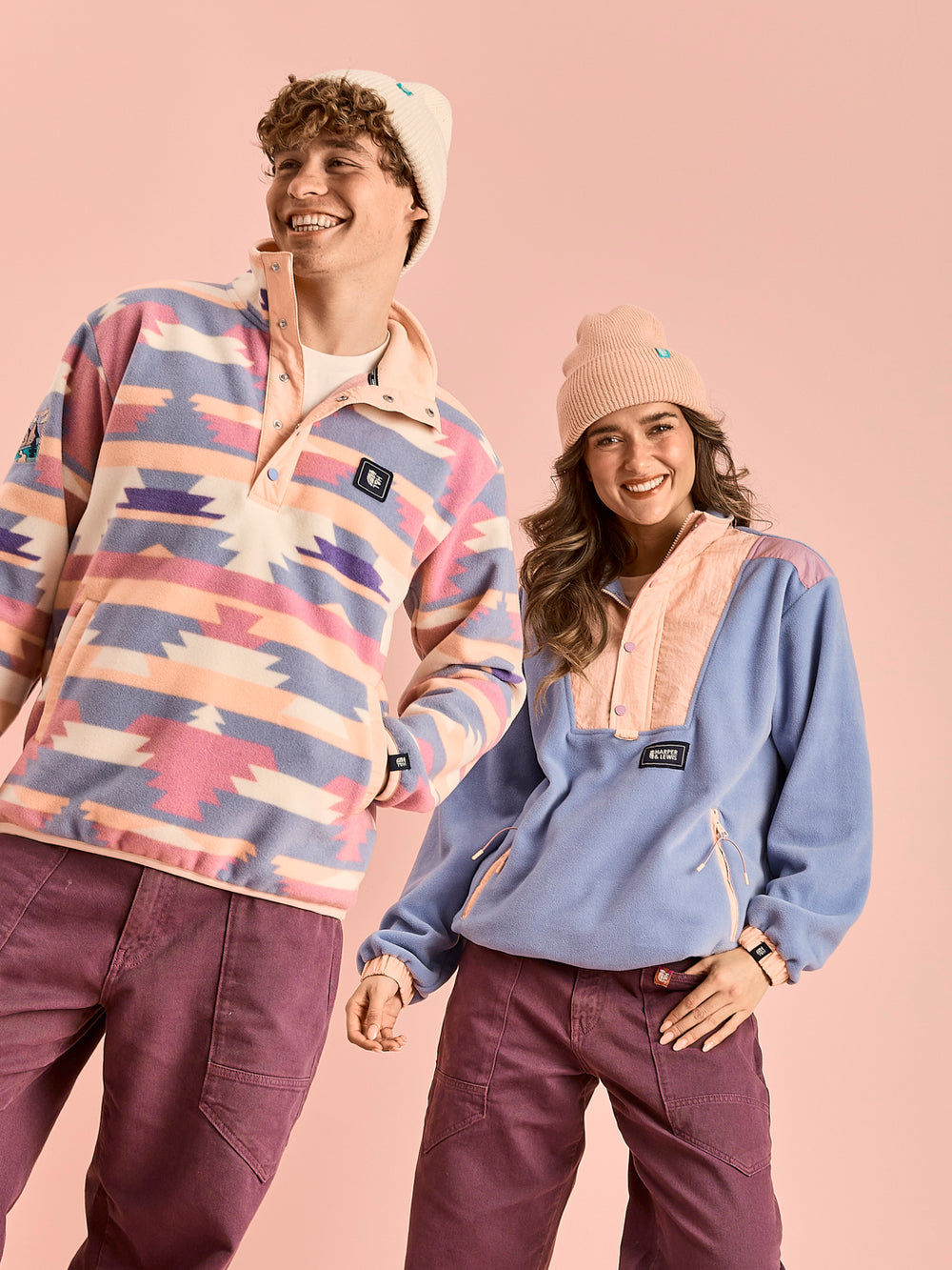 Male Model wears the Tallow fleece which is made from a 100% polyester polar fleece