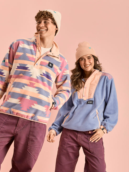 Male Model wears the Tallow fleece which is made from a 100% polyester polar fleece