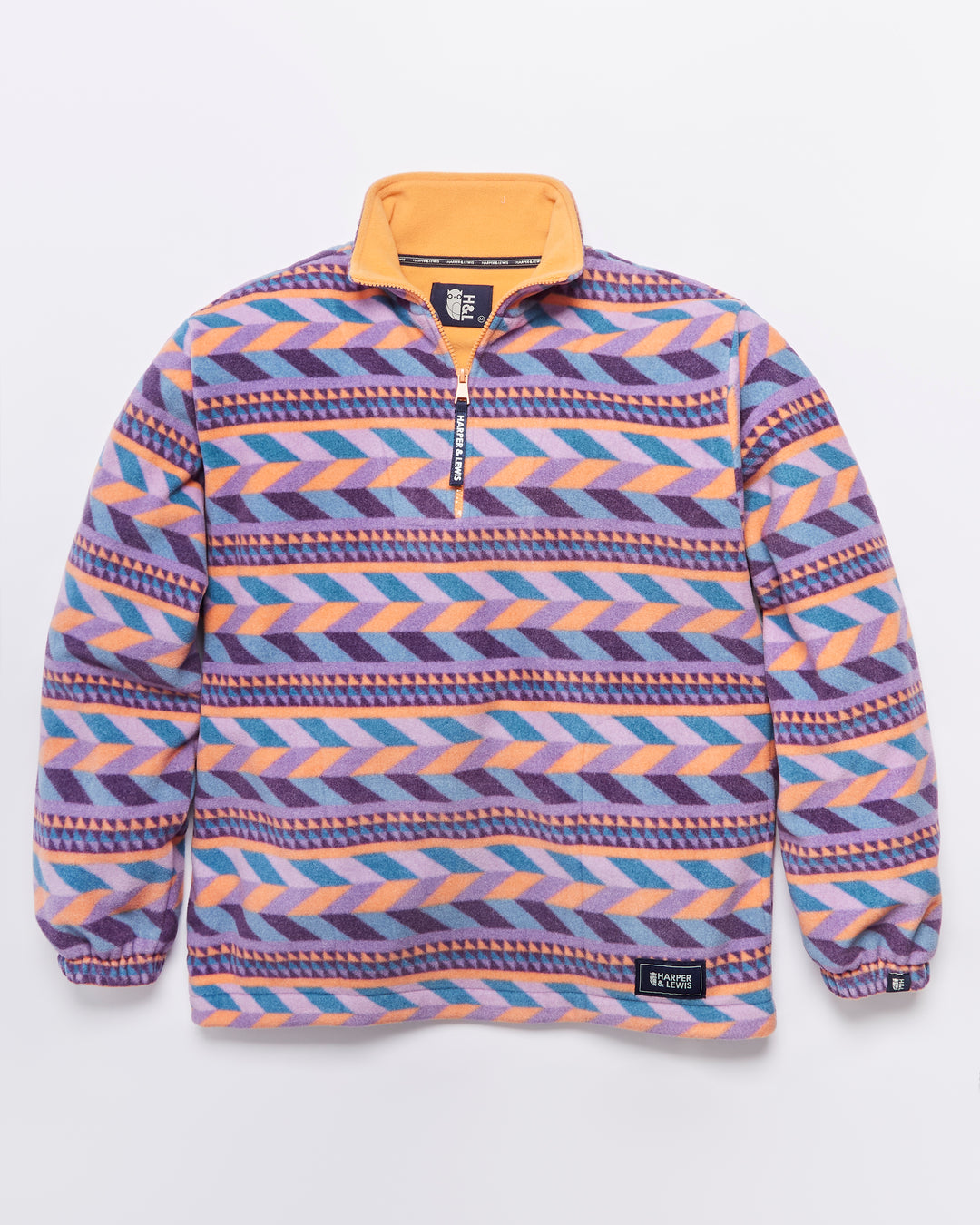 Raine Retro Patroon 1/4 Rits Fleece