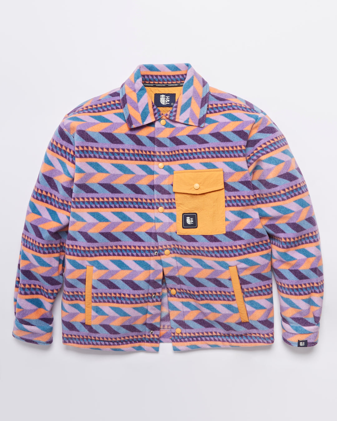 Greer Retro Pattern Fleece Shirt