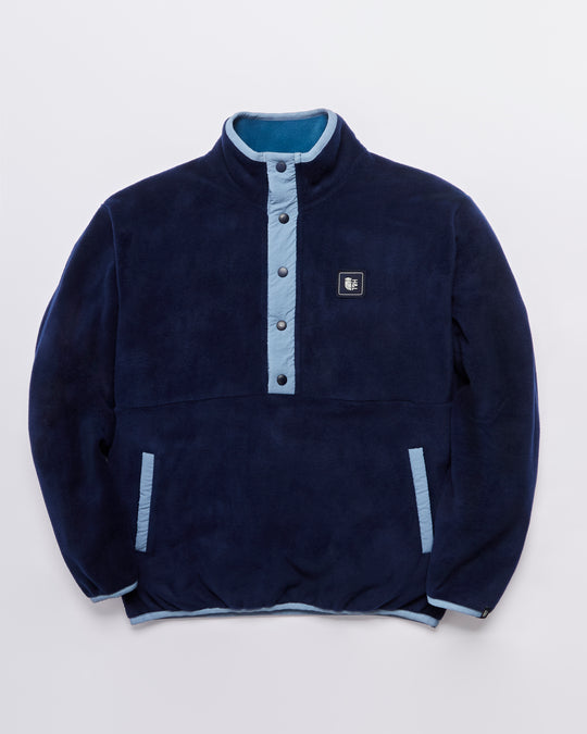 Peyton Popper Neck Fleece Navy