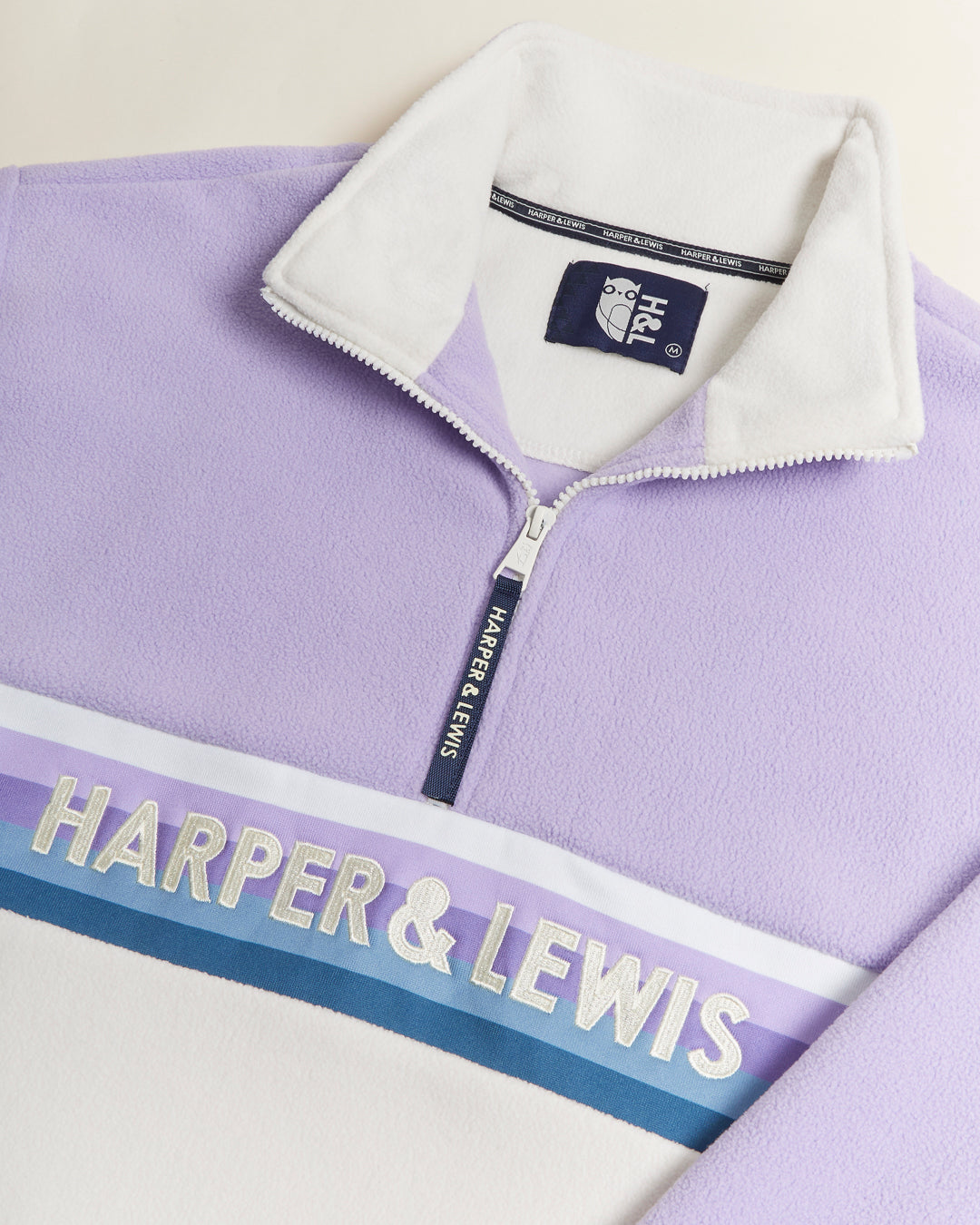 One Eighty 1/4 Zip Fleece Lavendel &amp; Crème