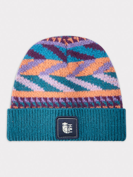 Beanie mit Retro-Muster „Raine“