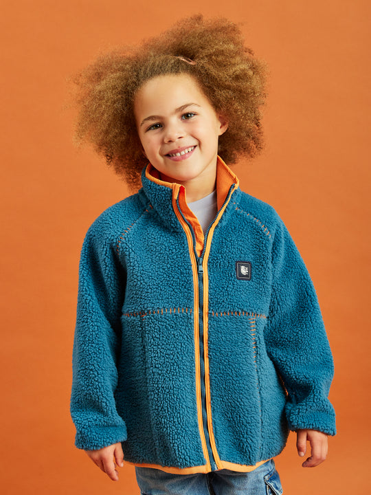 Kids Baylor Full Zip Sherpa Fleece