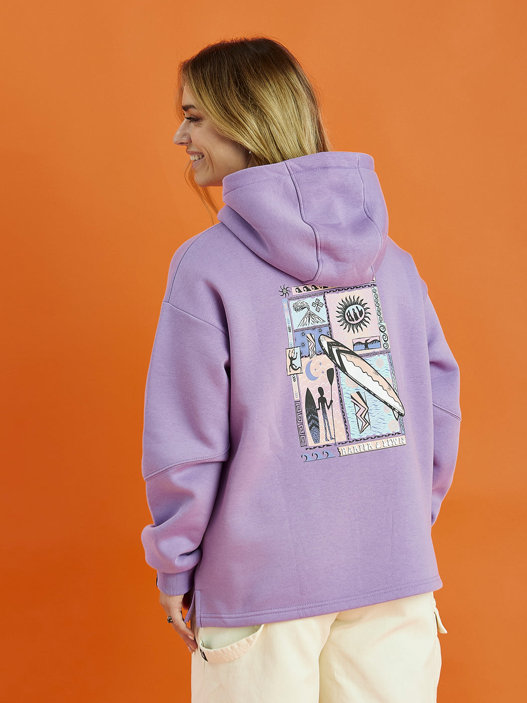 Oversized Hoodie Purple Blue Yellow Pink Hoodie Cruz Oversized