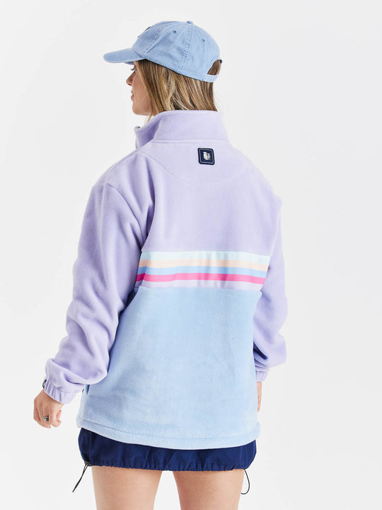 One Eighty 1/4 Zip Fleece Blasses Lavendel und Kornblumenblau