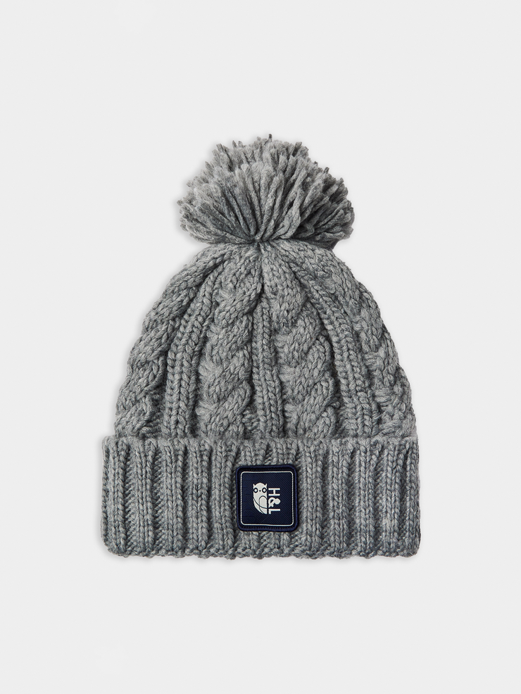 Grouse Cable Knit Beanie Grey