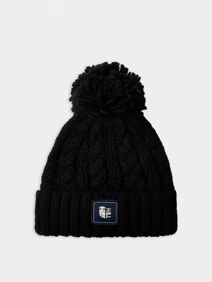 Grouse Cable Knit Beanie Black