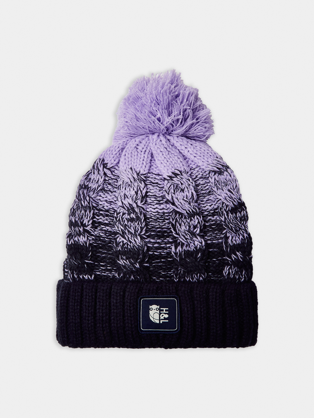 Solden Pom Pom Beanie Lavender & French Navy