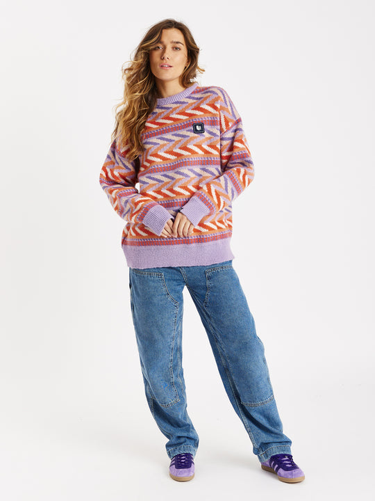 Beaumont Retro Pattern Knitted Jumper