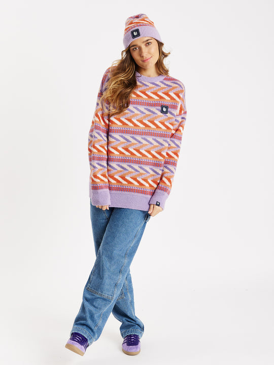 Beaumont Retro Pattern Knitted Jumper