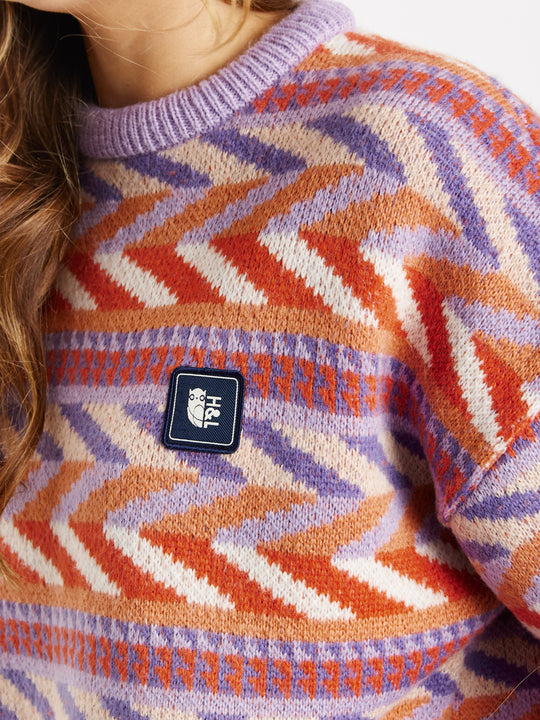 Beaumont Retro Pattern Knitted Jumper