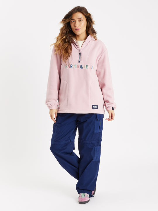 Cecily 1/4 Zip Fleece Dusty Pink