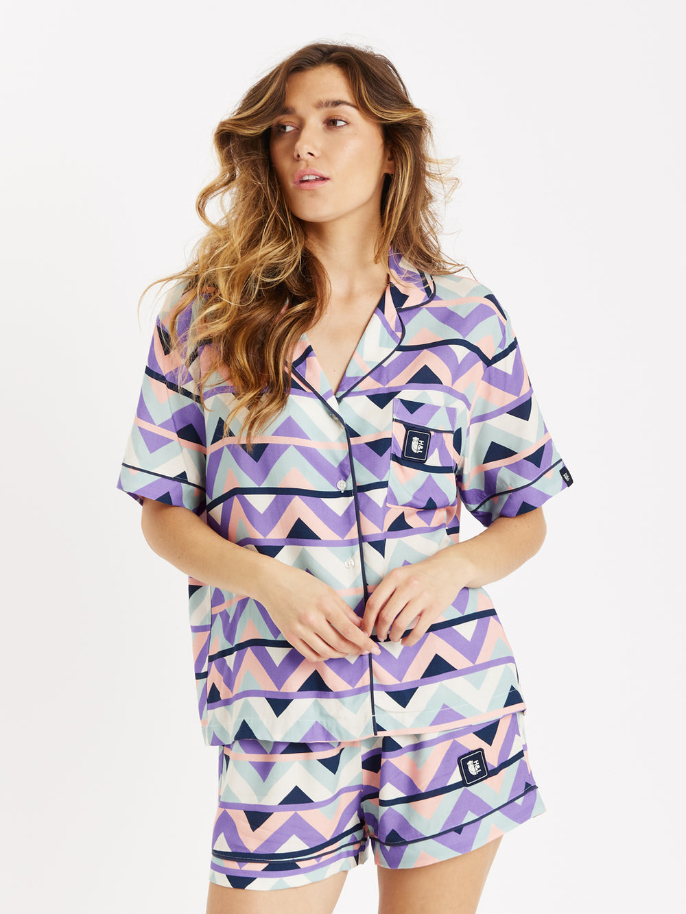 Polar Retro Pattern Short Pyjama Set