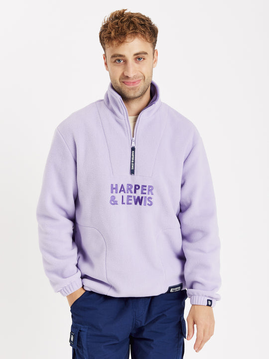 Camille Fleece mit 1/4-Reißverschluss, Lavendel