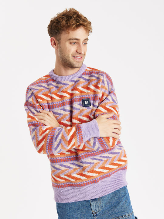 Beaumont Retro Pattern Knitted Jumper