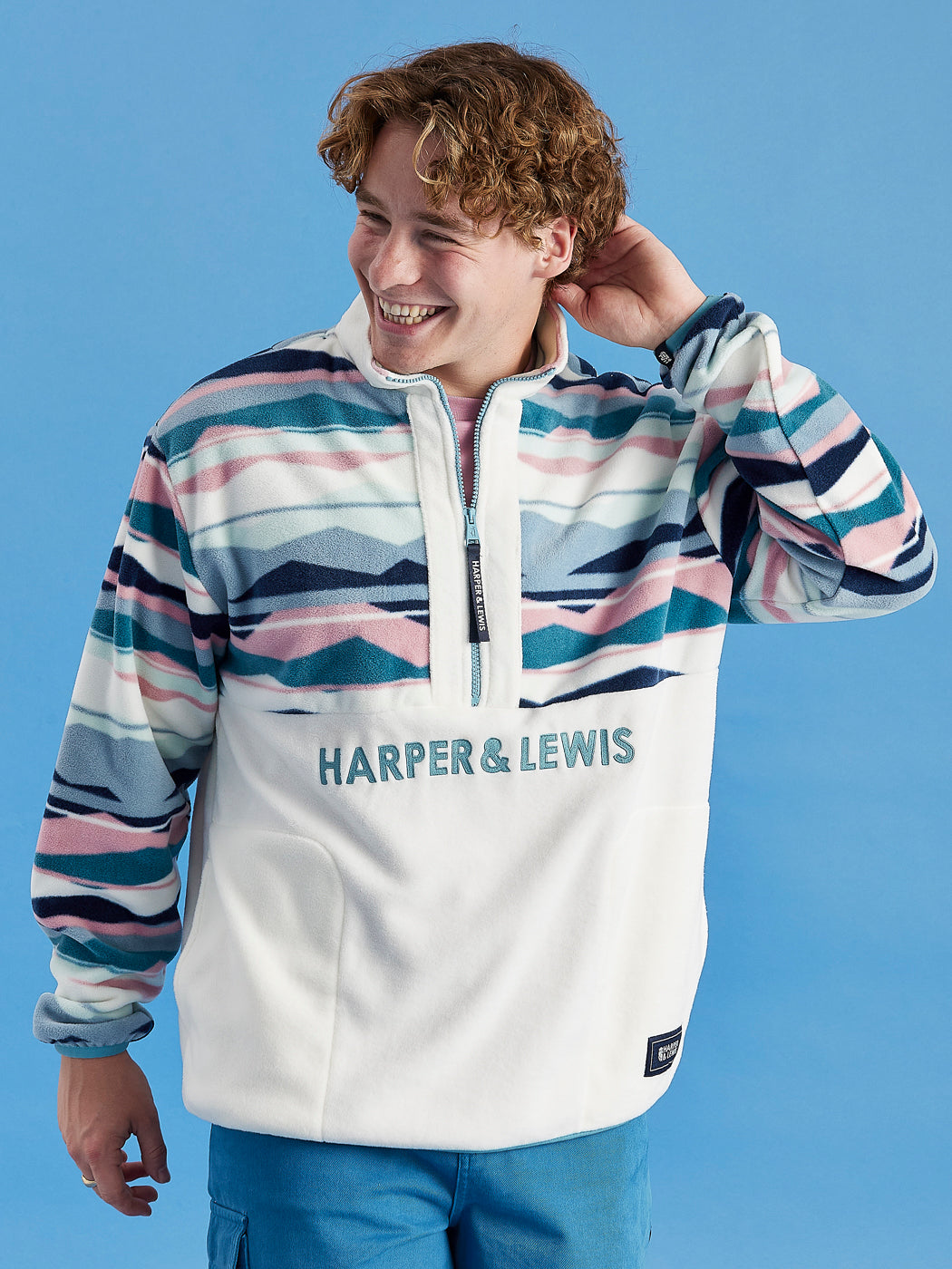 Bodie Retro Pattern 1/4 Zip Fleece – Harper & Lewis
