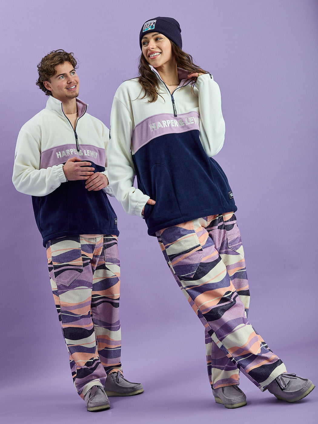 Darby Retro Pattern Corduroy Trousers