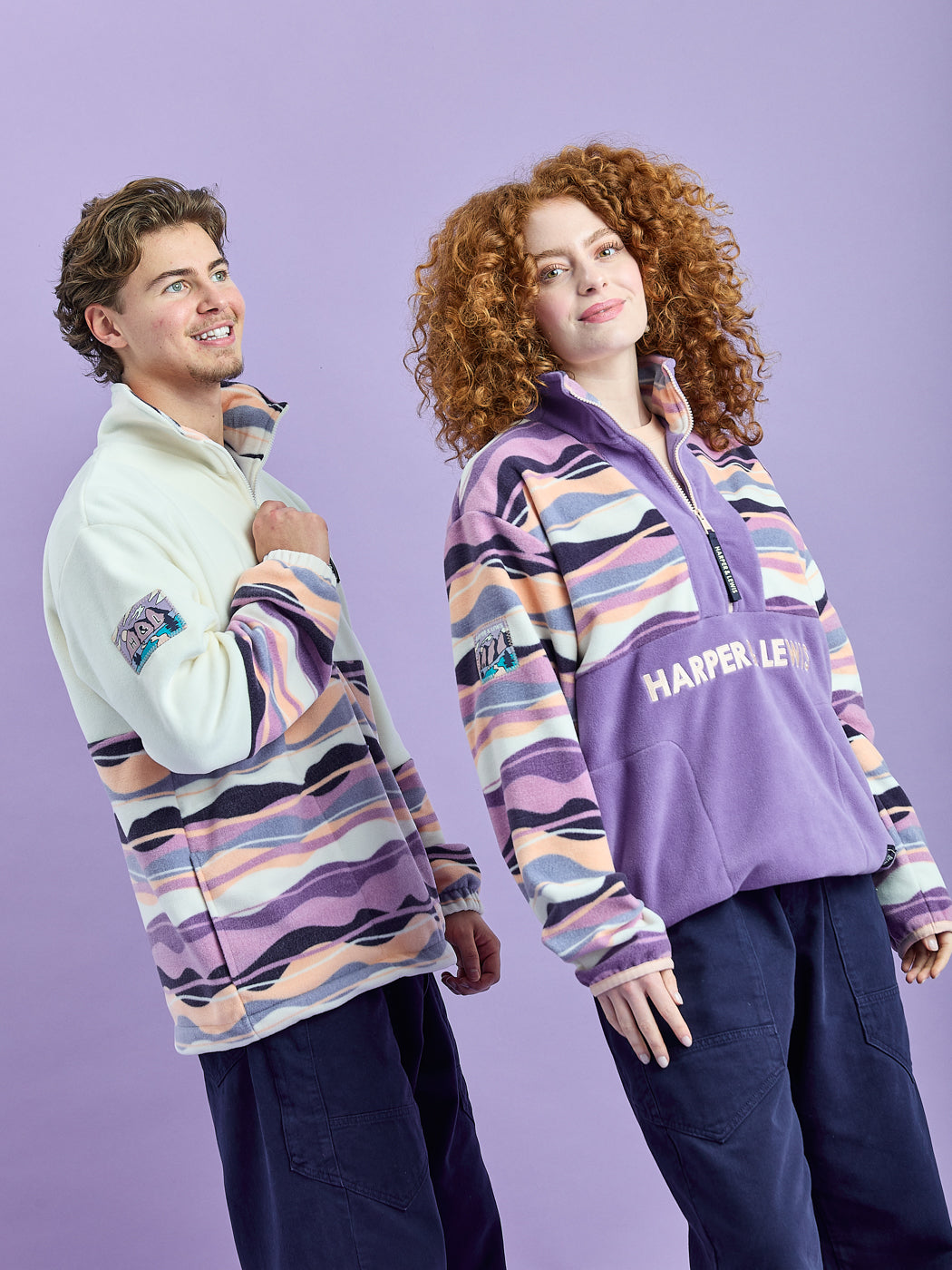 Bodie Retro Pattern 1/4 Zip Fleece