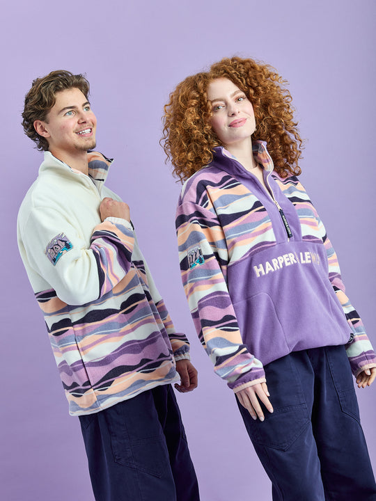 Bodie Retro Pattern 1/4 Zip Fleece