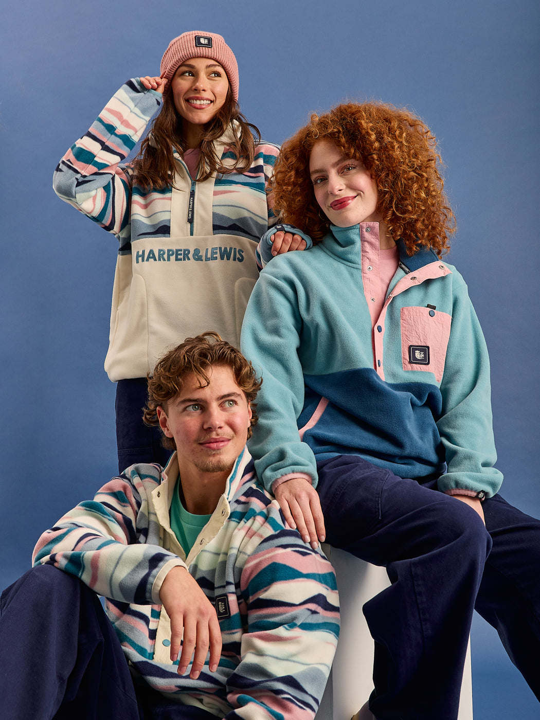 Bodie Retro Pattern 1/4 Zip Fleece