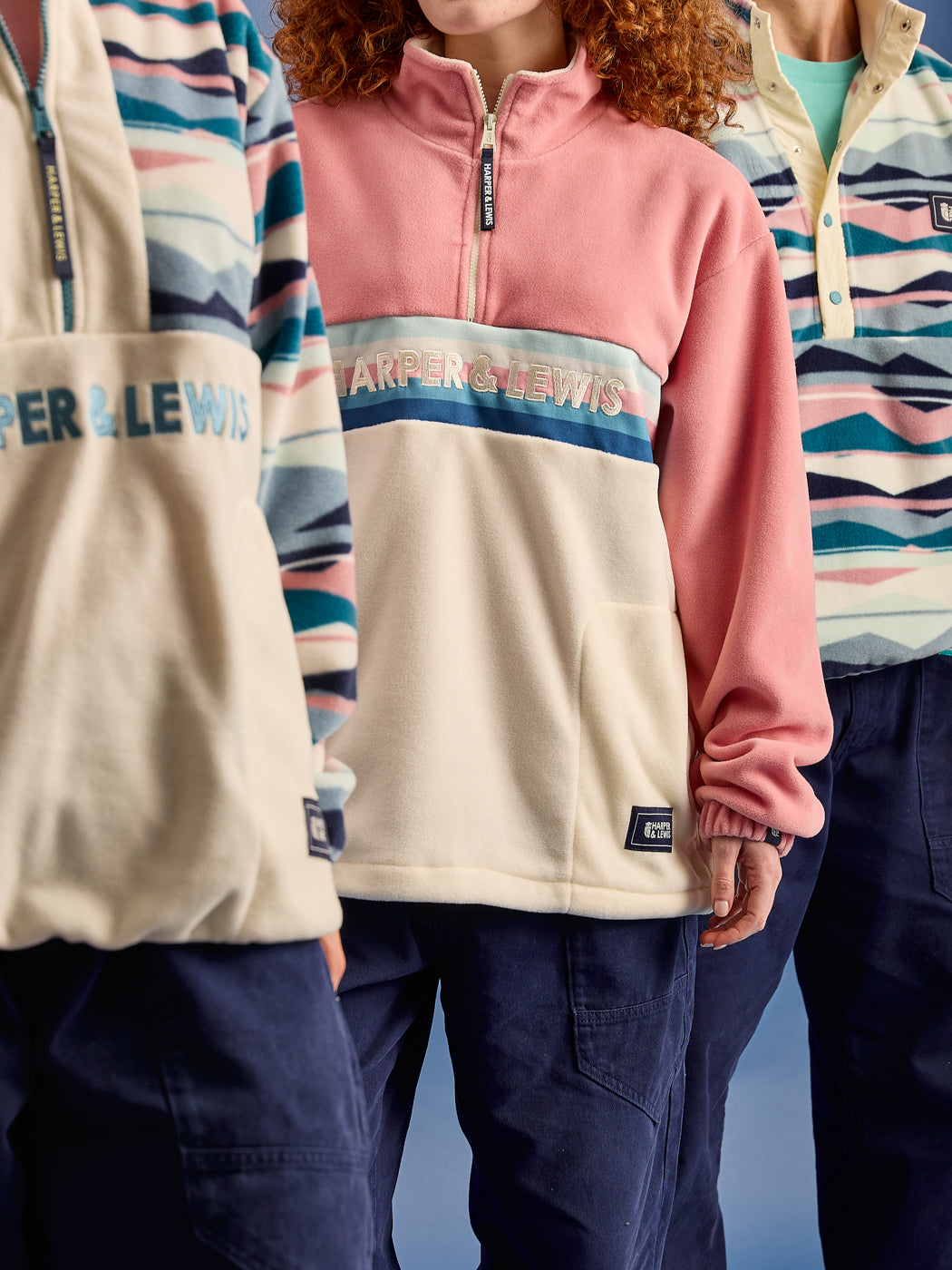 Bodie Retro Pattern 1/4 Zip Fleece